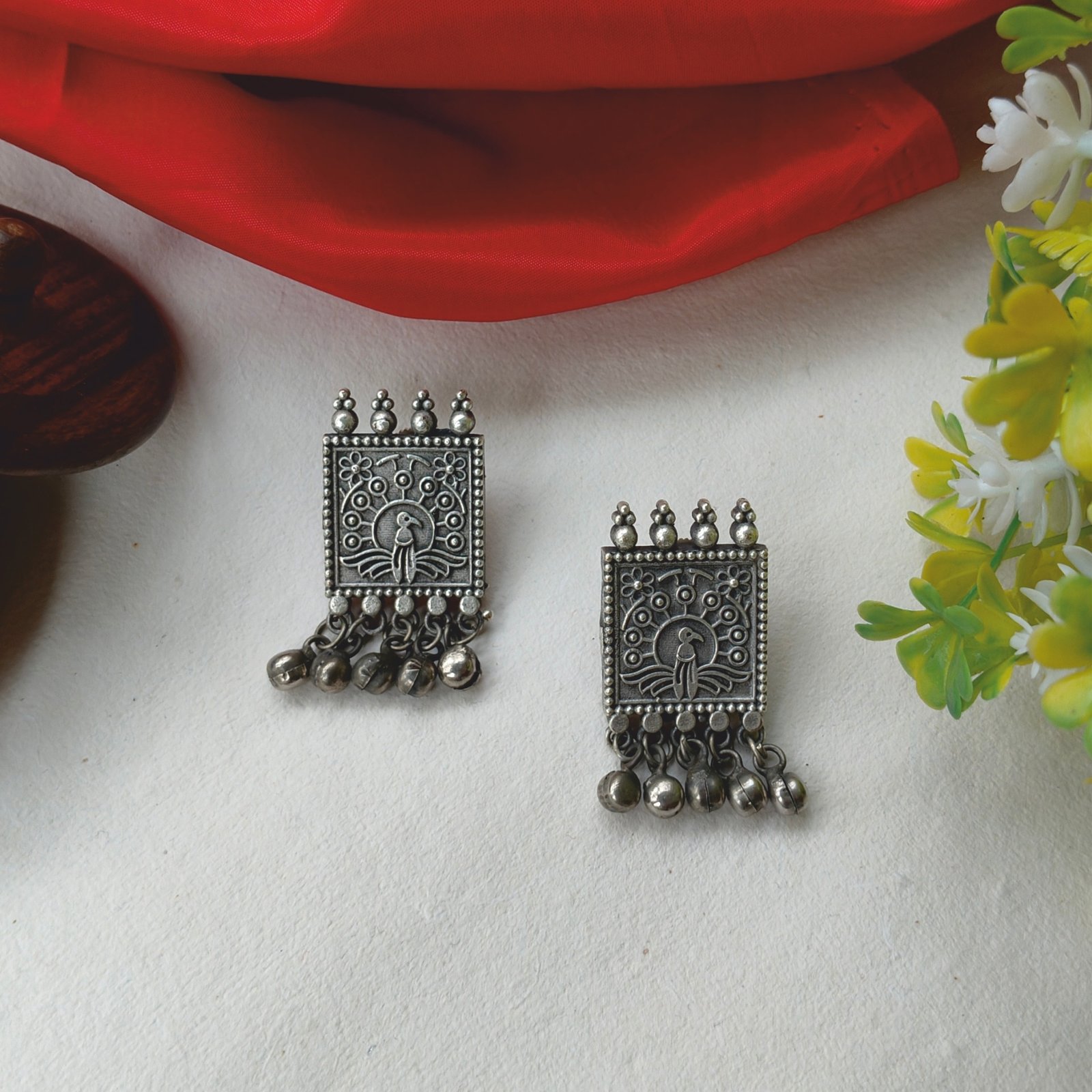 Untitled design - 2025-04-28T160310.139 Silver Replica Earring - Image 1