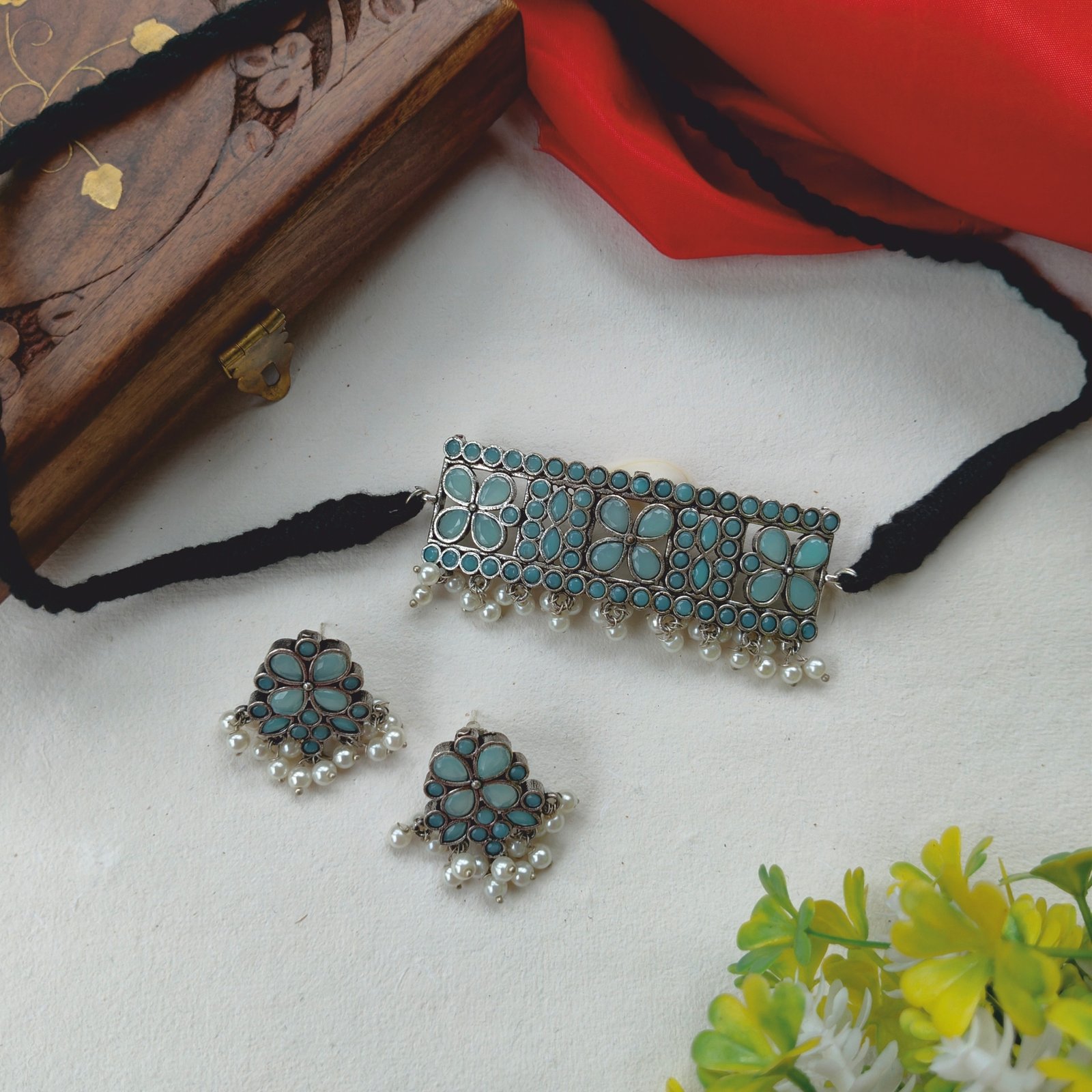 Aqua Stone Choker Set