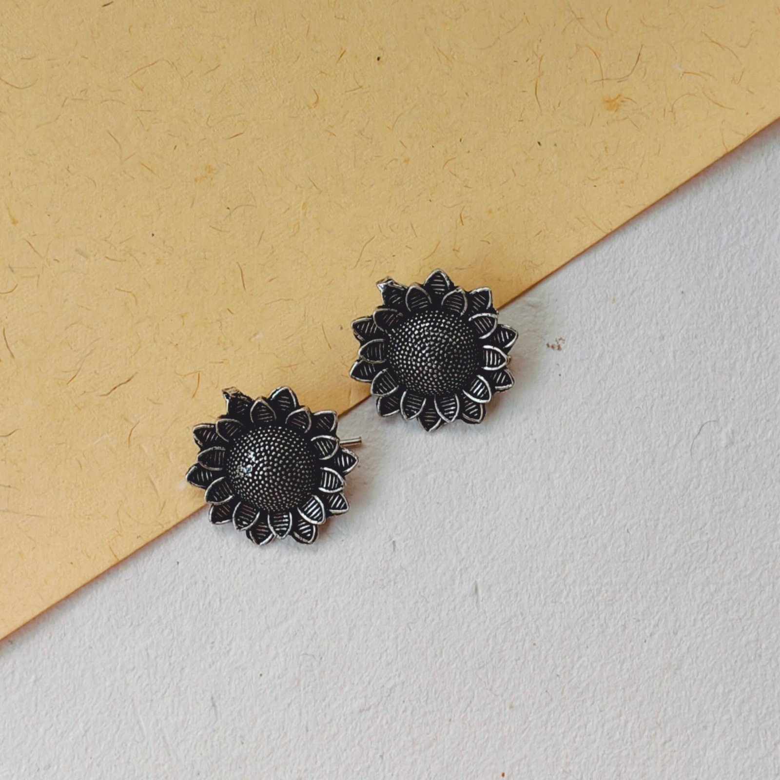 Sunflower Motif Stud