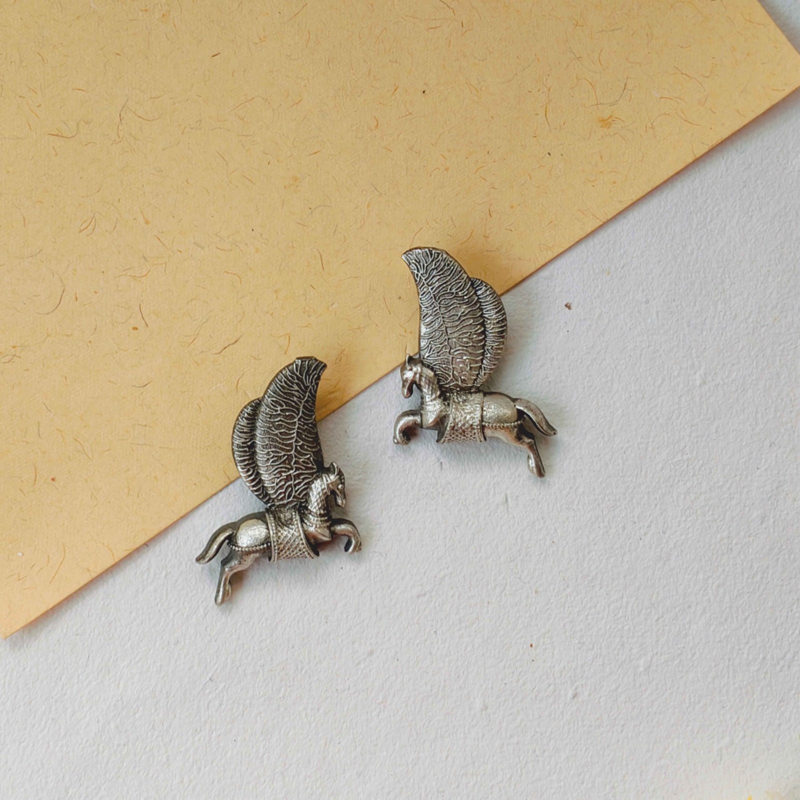 Horse motifs Brass Earrings