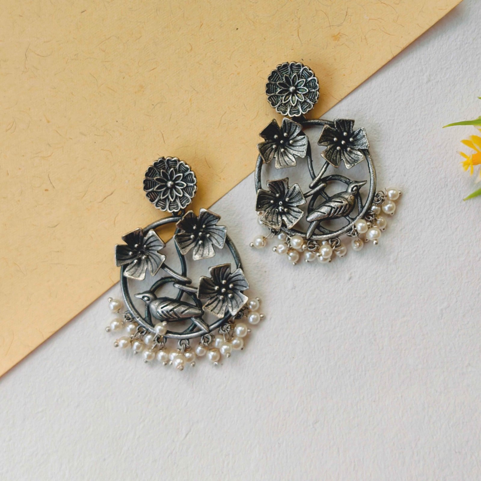 Flower Motifs Brass Kanbali